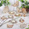  DIY Filigree Wood Dangle Earring Making Kit DIY-TA0009-69-5