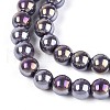 Electroplate Opaque Glass Beads Strands GLAA-T032-P8mm-AB15-3