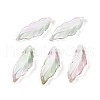 Baking Painted Transparent Glass Pendants DGLA-N014-02D-1