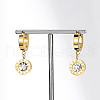 Stainless Steel Dangle Hoop Earring for Women SU8232-1