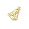 Brass Micro Pave Cubic Zirconia Pendants KK-M314-11G-2