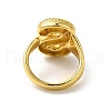 Letter Brass Micro Pave Clear Cubic Zirconia Open Cuff Ring for Women RJEW-N046-03S-G-3