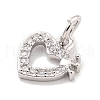 Rack Plating Brass Micro Pave Clear Cubic Zirconia Pendants KK-Q814-03P-2