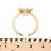 Adjustable Brass Micro Pave Clear Cubic Zirconia Cuff Rings RJEW-G096-42G-4