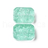 Transparent Spray Painted Glass Beads X-GLAA-I050-08H-2