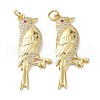 Brass Micro Pave Cubic Zirconia Pendant ZIRC-C021-20G-1