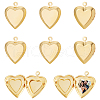 Unicraftale Rack Plating Brass Locket Pendants FIND-UN0015-53B-1