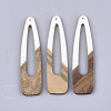 Resin & Walnut Wood Big Pendants RESI-S358-99G-1