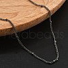 2MM Brass Satellite Chain Necklaces for Women NJEW-D302-49B-3