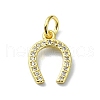Brass Micro Pave Claer Cubic Zirconia Charms KK-H475-44G-1