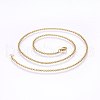 304 Stainless Steel Cable Chain Necklaces NJEW-P226-02G-01-1