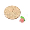 Flower Shape Synthetic Shell Charms PALLOY-JF03863-02-3