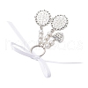 Alloy Photo Frame Oval Locket Bridal Charm HJEW-JM02364-5