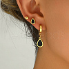 3Pairs Stainless Steel Teardrop & Round Earring Sets NV3821-3