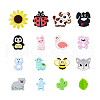 DICOSMETIC 16Pcs 16 Style Silicone Beads SIL-DC0001-17-8