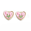 Rack Plating Spray Painted Alloy Charms ENAM-T017-11-1