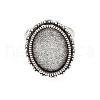 Vintage Adjustable Iron Finger Ring Components Alloy Cabochon Bezel Settings PALLOY-Q300-25AS-NR-3