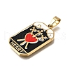 Tarot 304 Stainless Steel Enamel Pendants STAS-M119-09R-G-3