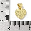 Brass Pave Shell Heart Charms KK-M300-18G-3