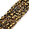 Faceted Electroplate Glass Beads Strands EGLA-P051-03A-G-2