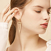 ANATTASOUL 3 Pairs 3 Colors Alloy Hollow Out Triangle Dangle Stud Earrings for Women EJEW-AN0003-03-5