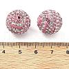 Stripe Pattern Polymer Clay Rhinestone Beads CLAY-NH0001-01L-3
