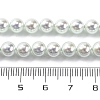 UV Plating Pearlized Glass Pearl Beads Strands GLAA-F128-01A-T13-2