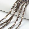 Electroplate Transparent Glass Beads Strands EGLA-A034-T6mm-R15-1