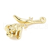Brass Micro Pave Clear Cubic Zirconia Pendants KK-Z106-01G-03-2