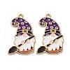 Halloween Alloy Enamel Pendants ENAM-V002-02G-G-1