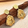 304 Stainless Steel Dangle Stud Earrings for Women EJEW-U054-01G-1