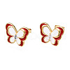 Brass Micro Pave Cubic Zirconia Stud Earrings EJEW-T014-51G-NF-3