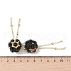 Handmade Flower Polymer Clay Rhinestone Tassel Dangle Beads CLAY-H003-02G-03-3