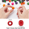   220Pcs 11 Colors Natural Wooden Beads WOOD-PH0001-58-WH-4