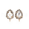Brass Stud Earring Findings KK-Q253-009-1