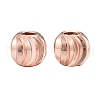 PVD Vacuum Plating Brass Corrugated Round Spacer Beads Set KK-LS0001-10C-RG-4