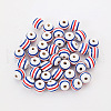 Independence Day Printed Wood Beads GUQI-PW0004-22C-1