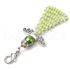 Angel Glass Seed Beads Pendants Decrotions HJEW-MZ00112-4