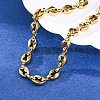 304 Stainless Steel Coffee Bean Chain Bracelets for Women BJEW-C094-11G-2