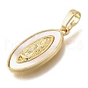 Brass Shell Pendants KK-D328-01G-D-2