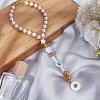Shell and Acrylic Beaded Car Hanging Decorations HJEW-DR00018-4