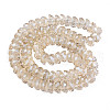 Electroplate Transparent Glass Beads Strands EGLA-N002-37-F03-2