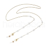 304 Stainless Steel & ABS Imitation Pearl Oval Link Eyeglasses Chains AJEW-EH00401-2