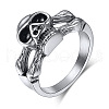 Tibetan Style Alloy Finger Rings FS-WG69790-02-3