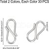 Unicraftale 304 Stainless Steel S Hook Clasps STAS-UN0010-03-5