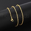 Brass Double Link Chains Necklaces for Women NJEW-D302-37G-2