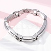 304 Stainless Steel Link Chain Bracelets for Women Men BJEW-R018-05P-1