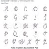 Alloy Mixed Letter Pendants PALLOY-PH0012-42-2