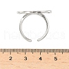 Heart Brass Cuff Rings for Women RJEW-A069-09P-5