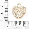 Brass Enamel & Natural Pearl Heart with Rose Flower Pendants KK-K351-49G-01-3